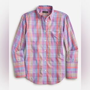 J.Crew Garçon cotton voile shirt in sunset plaid EUC